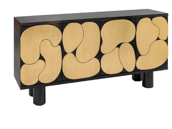 Black Goldleaf Accent Chest