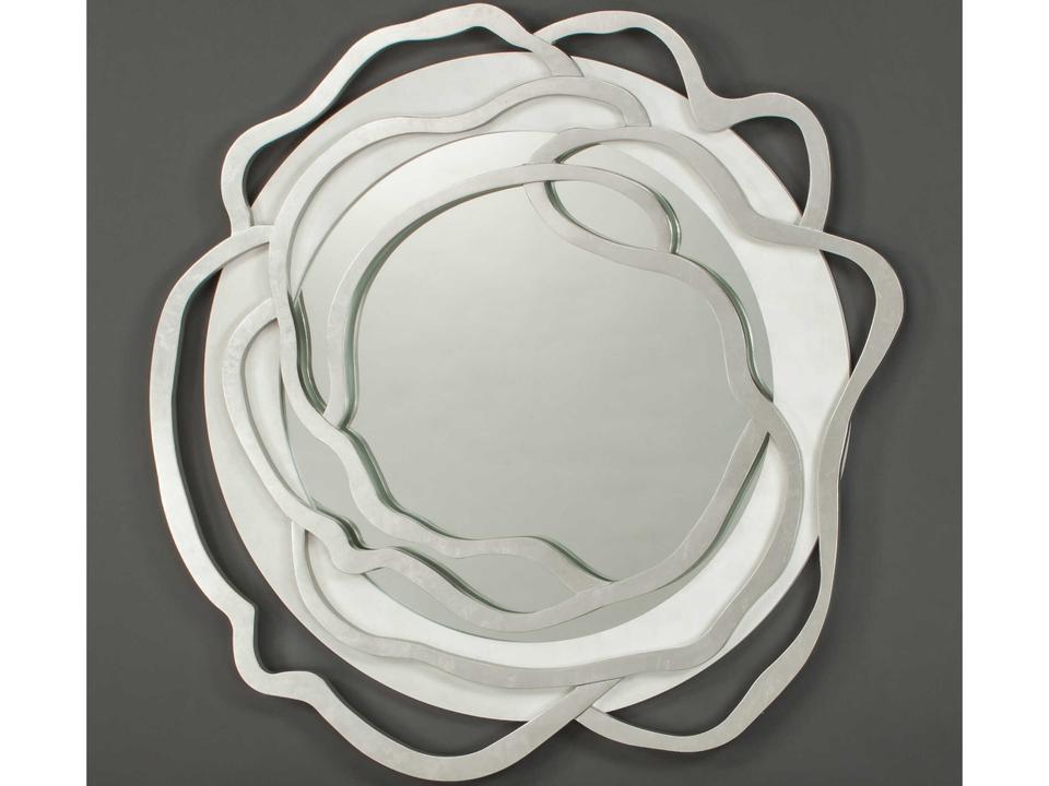 Frosty White Silver Handpainted Wall Mirror