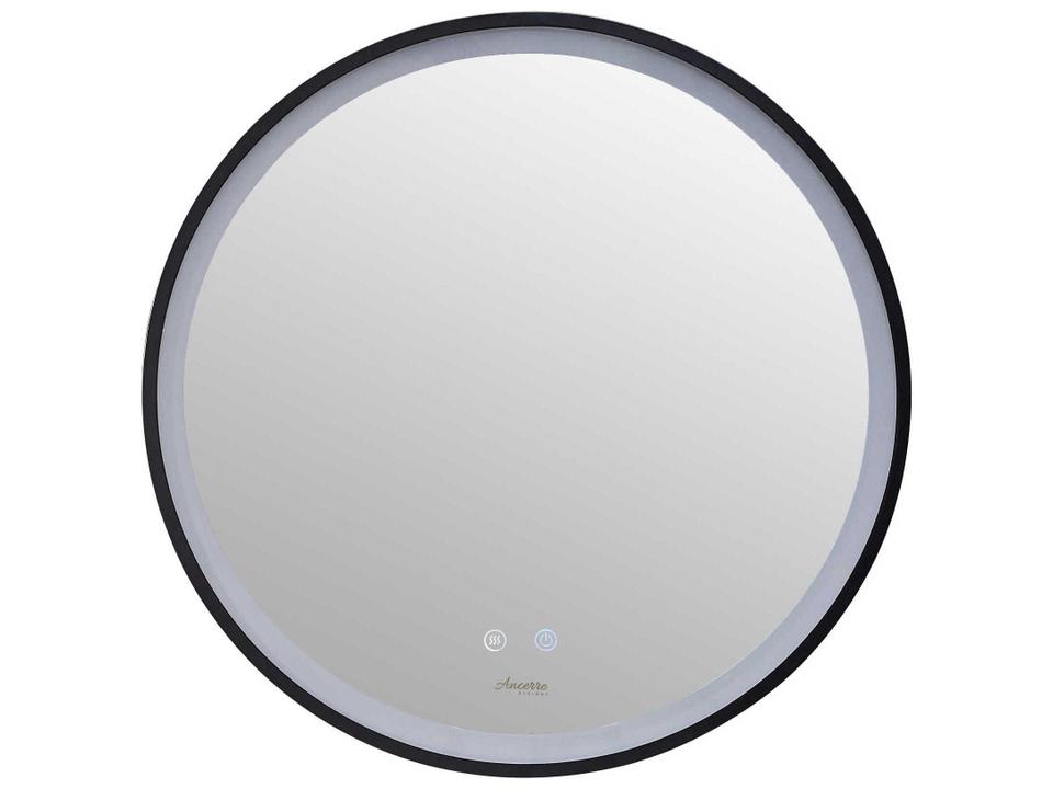Cirque Round LED Mirror Black Framed Dimmable