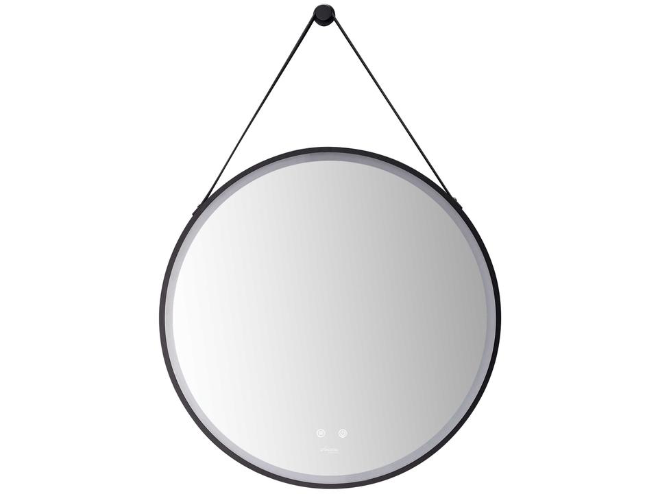 Sangle LED Mirror Round with Leather Strap