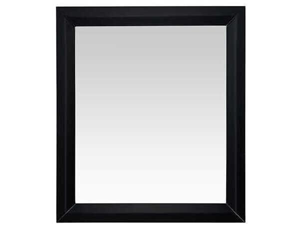 Framed Wall Mirror Black Onyx Solid Wood
