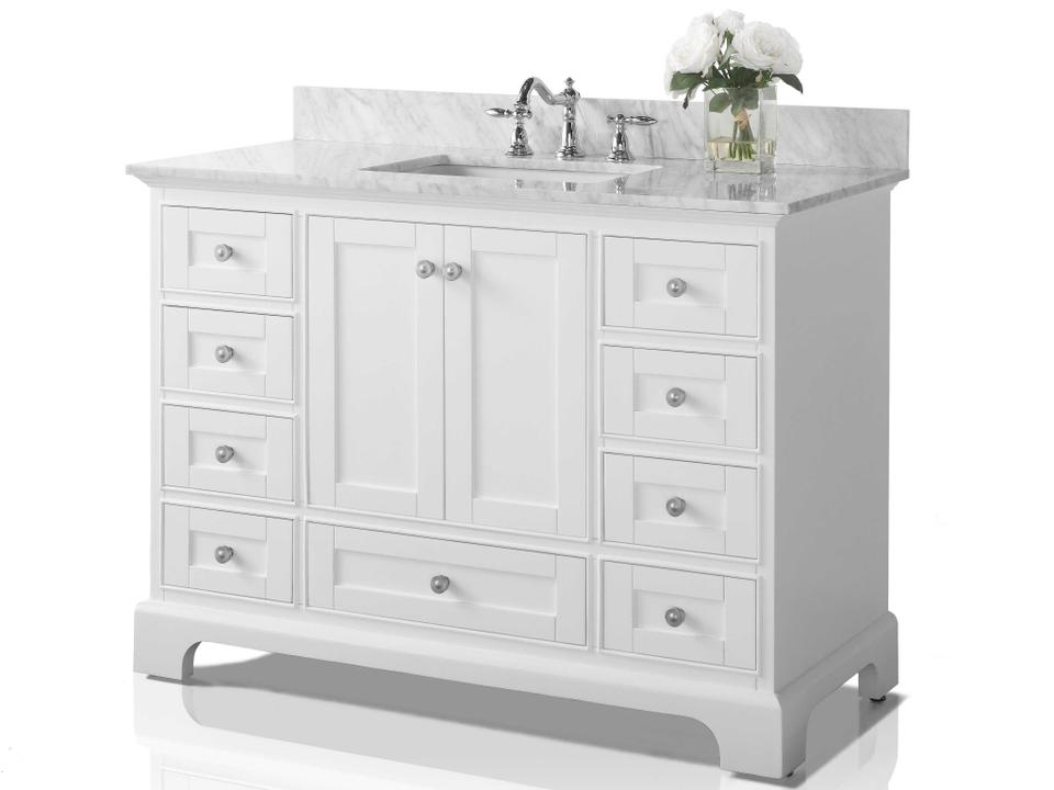 Audrey 48-Inch Single Sink Bathroom Vanity Set in White