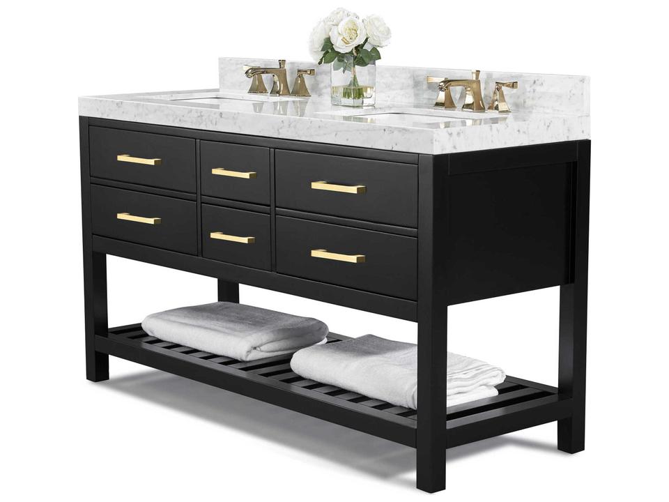 Elizabeth Black Onyx 60" Vanity