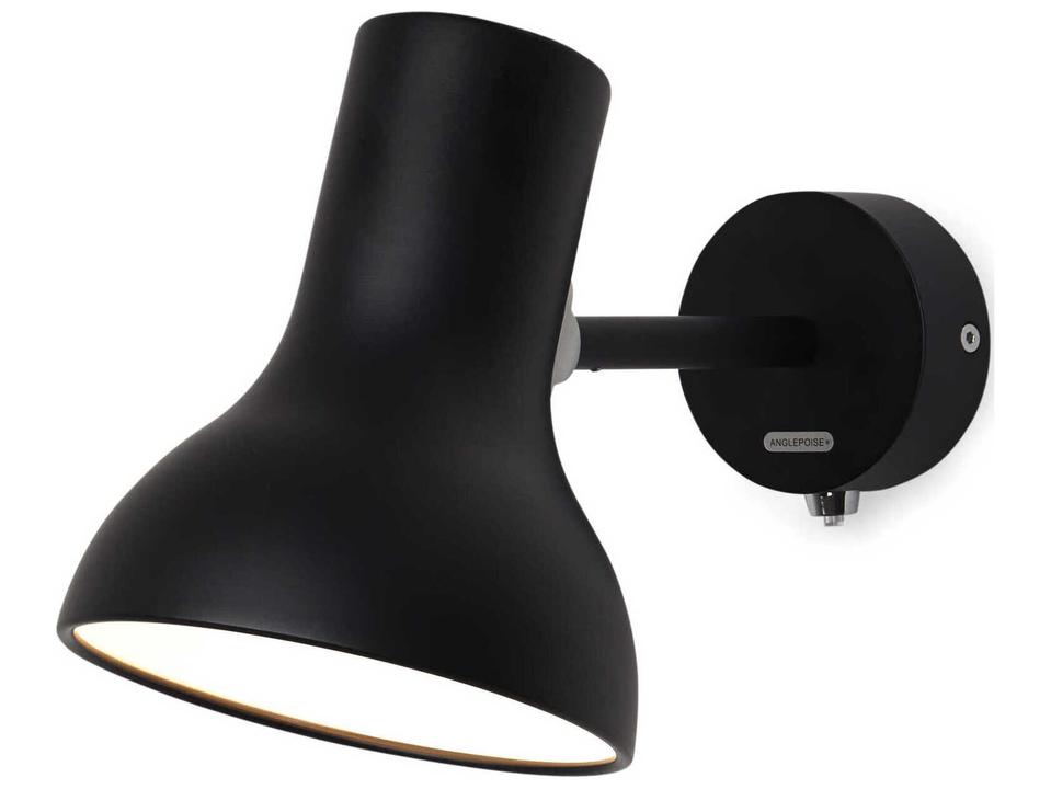 Type 75 Mini Wall Light Jet Black Matte Finish Adjustable
