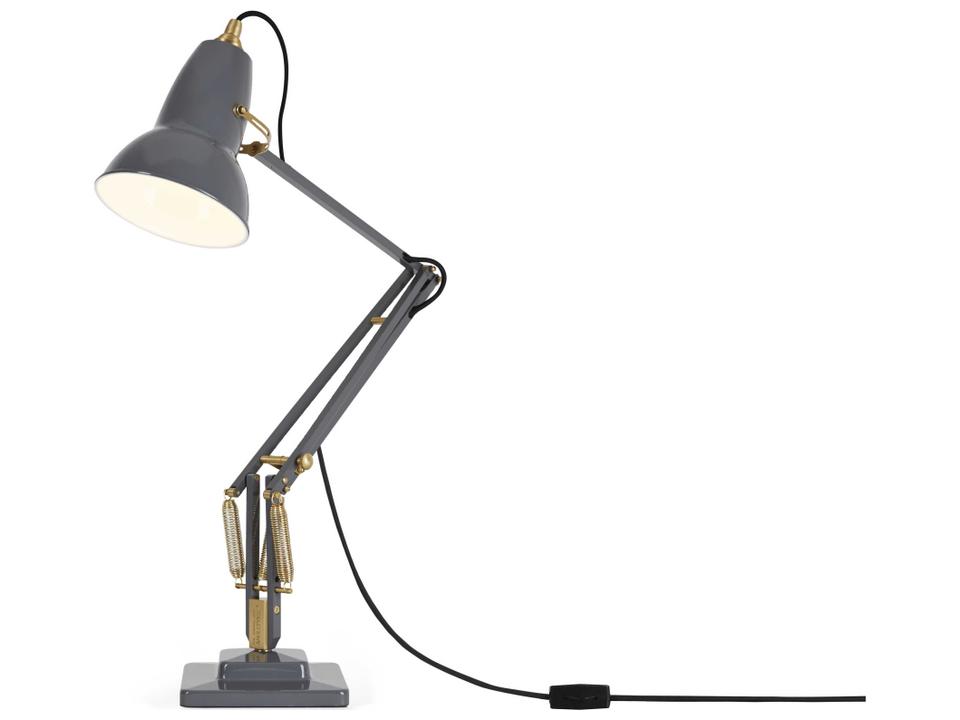 Original 1227 Desk Lamp in Elephant Grey with Chrome Fittings