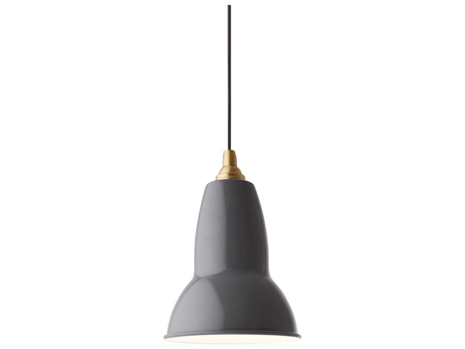 Original 1227 Brass Pendant Light in Elephant Grey