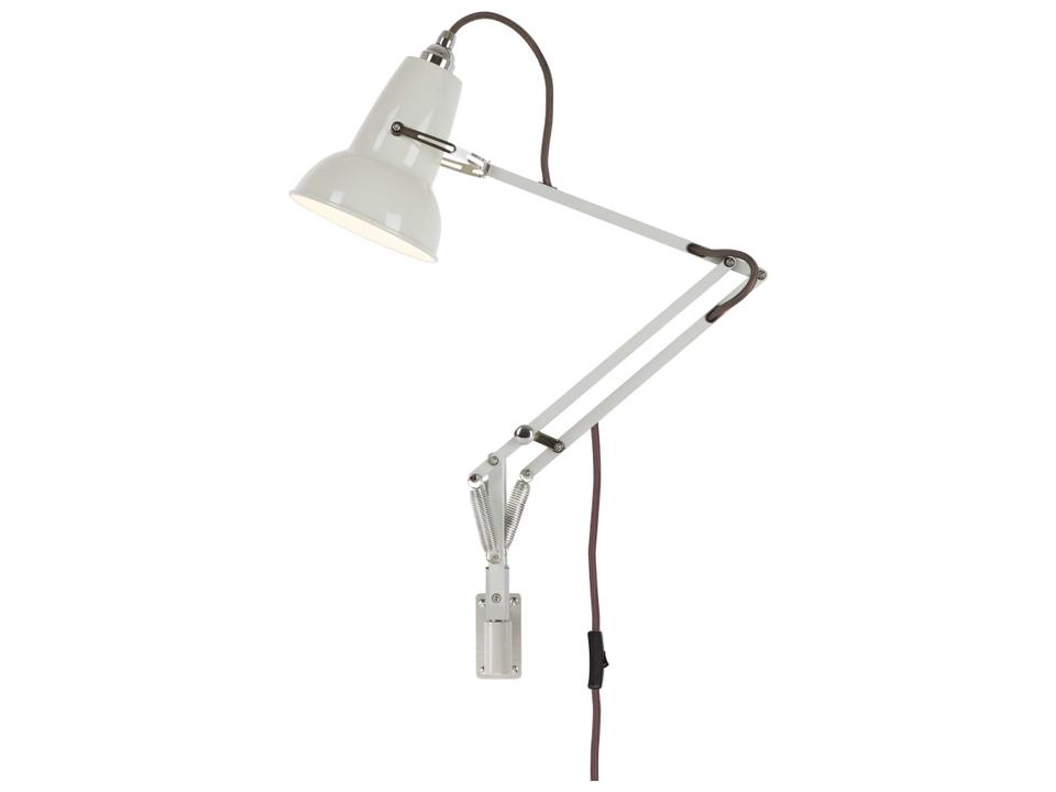 Original 1227 Mini Swing Arm Wall Light in Linen White