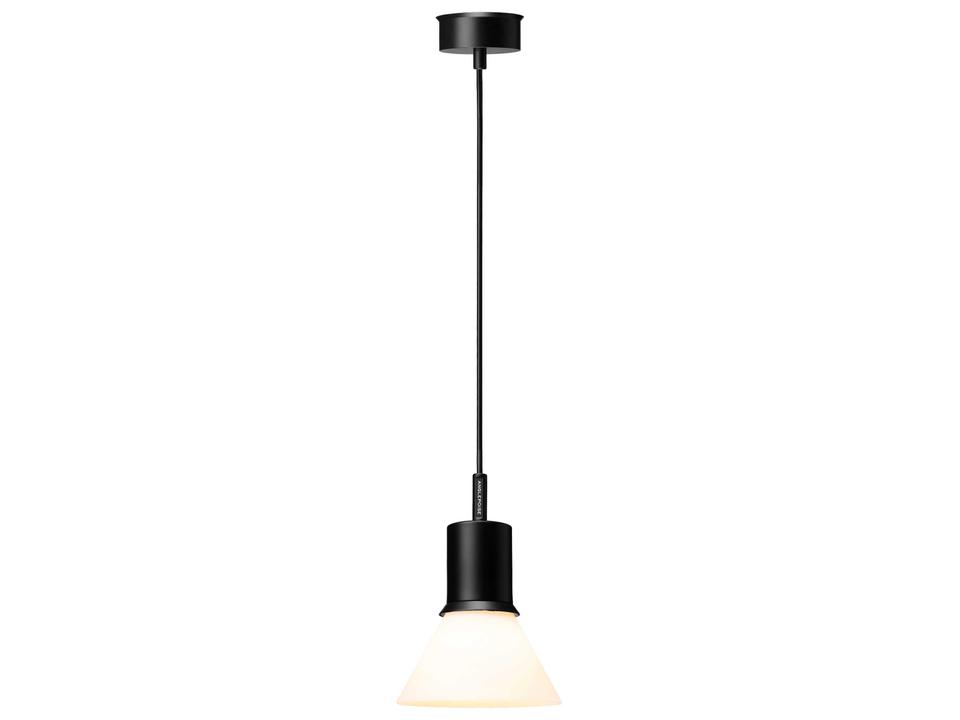 Type-80 1-Light Matte Black Opal Glass Mini Pendant