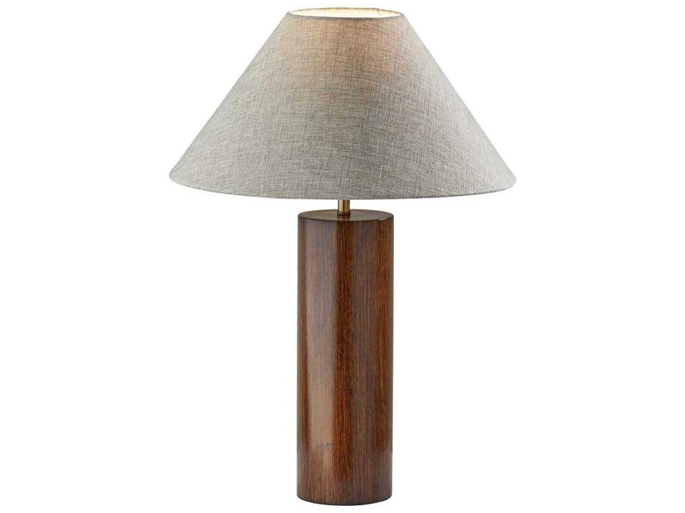 Martin Table Lamp in Walnut and Antique Brass