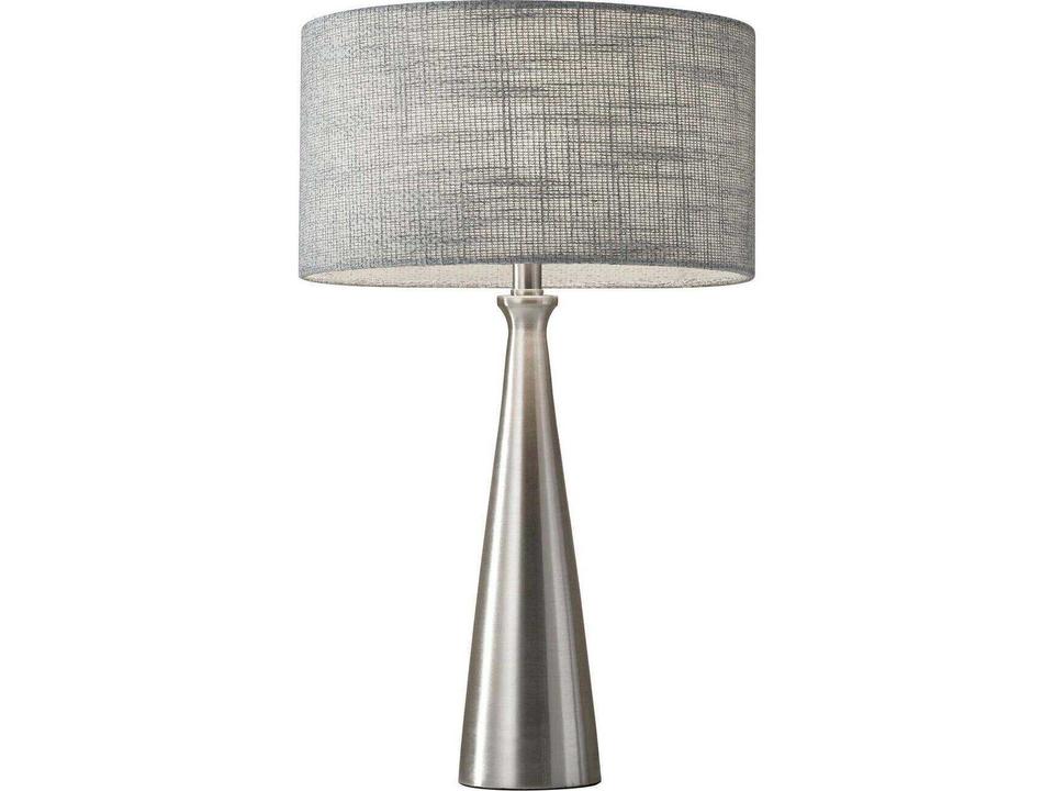 Linda Table Lamp in Brushed Steel