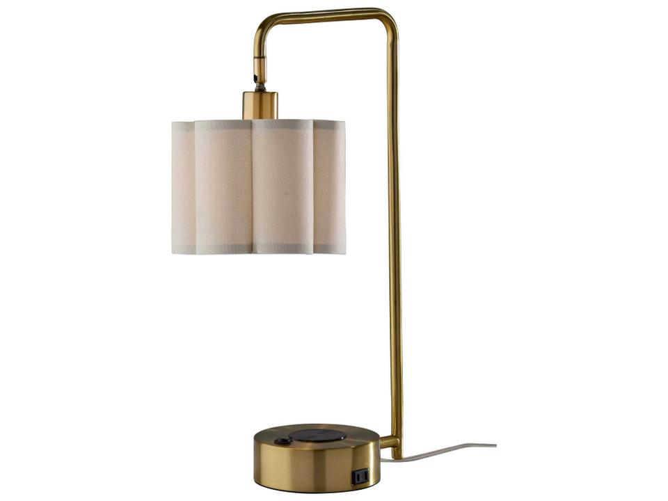 Dover Desk Lamp with Wireless Charging Antique Brass