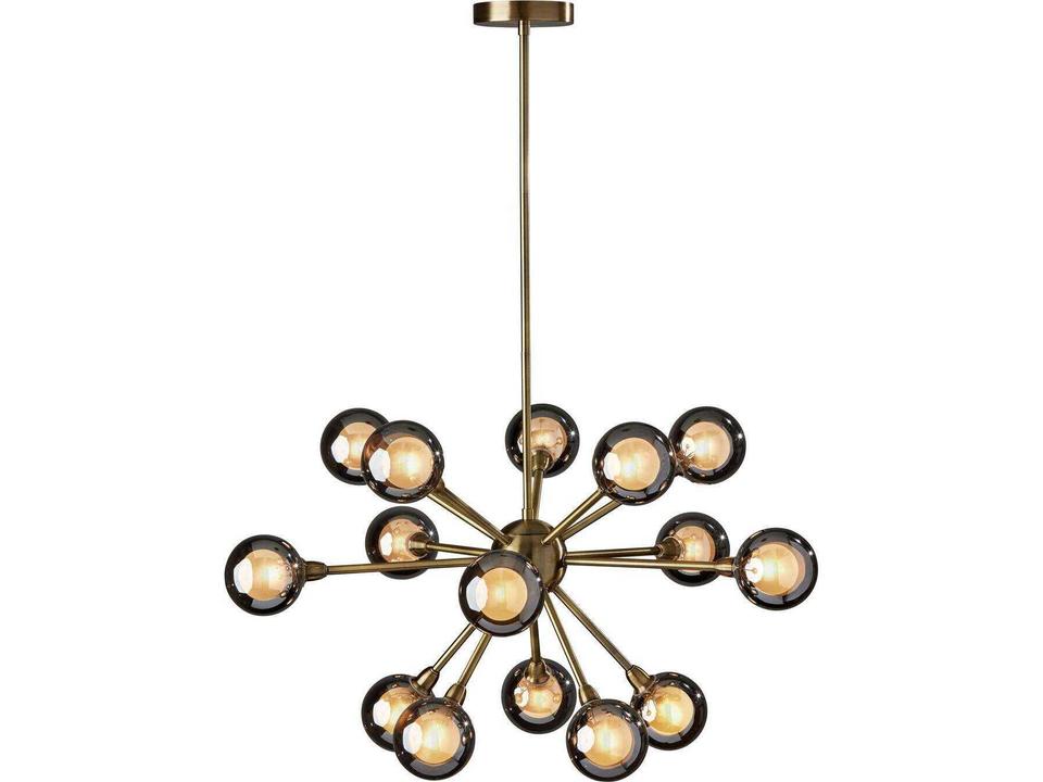 Starling LED 15-Light Chandelier in Antique Brass