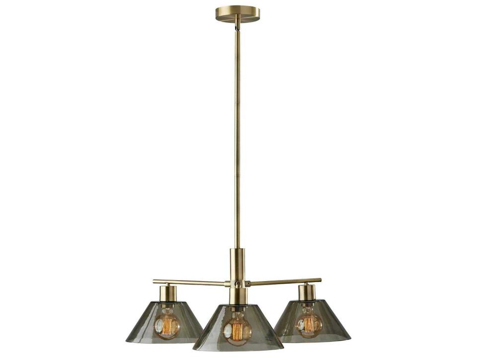 Zoe 3-Light Chandelier in Antique Brass