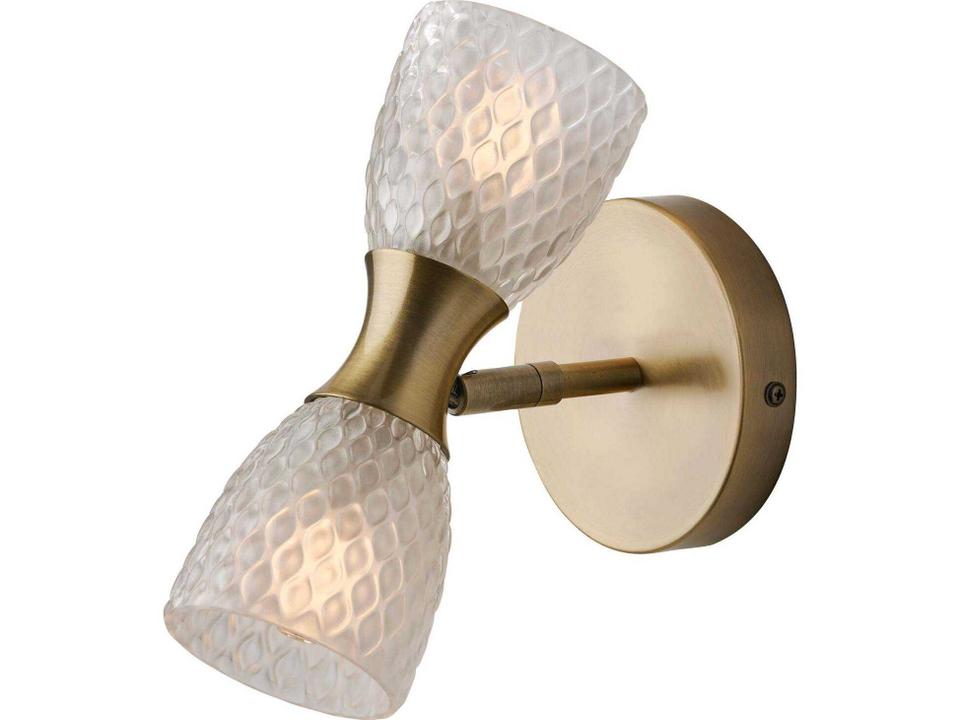 Nina 2-Light Contemporary LED Wall Sconce in Antique Brass