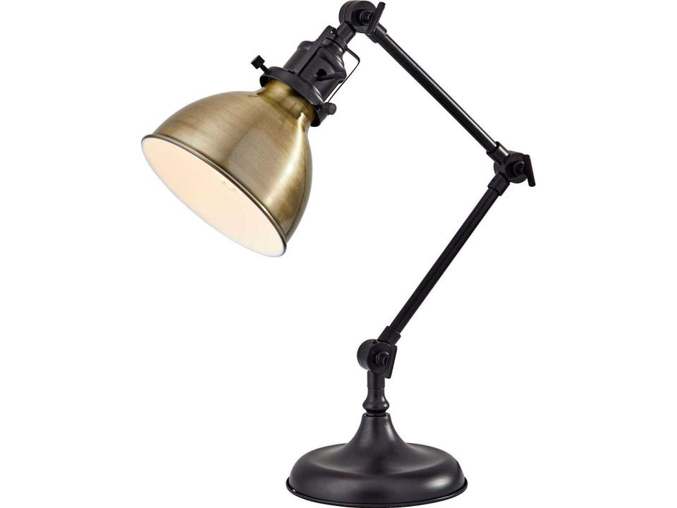 Alden Desk Lamp in Antique Bronze and Brass
