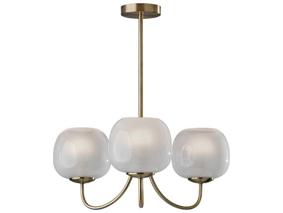 Magnolia Chandelier in Antique Brass