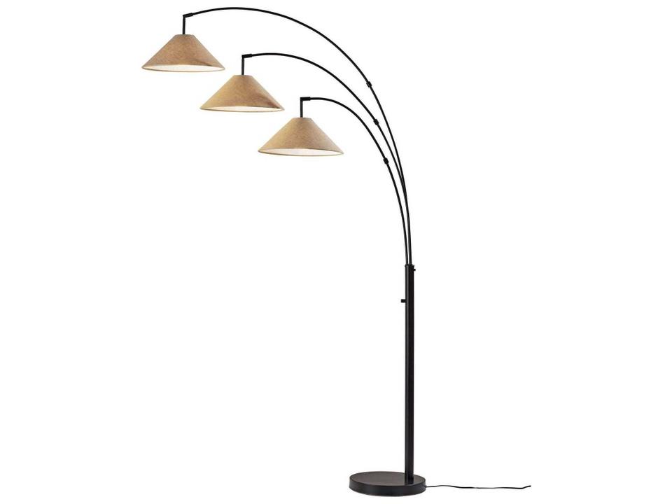 Braxton 3-Arm Arc Floor Lamp in Dark Bronze