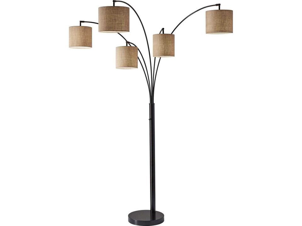 Trinity 5-Arm Arc Floor Lamp in Antique Bronze