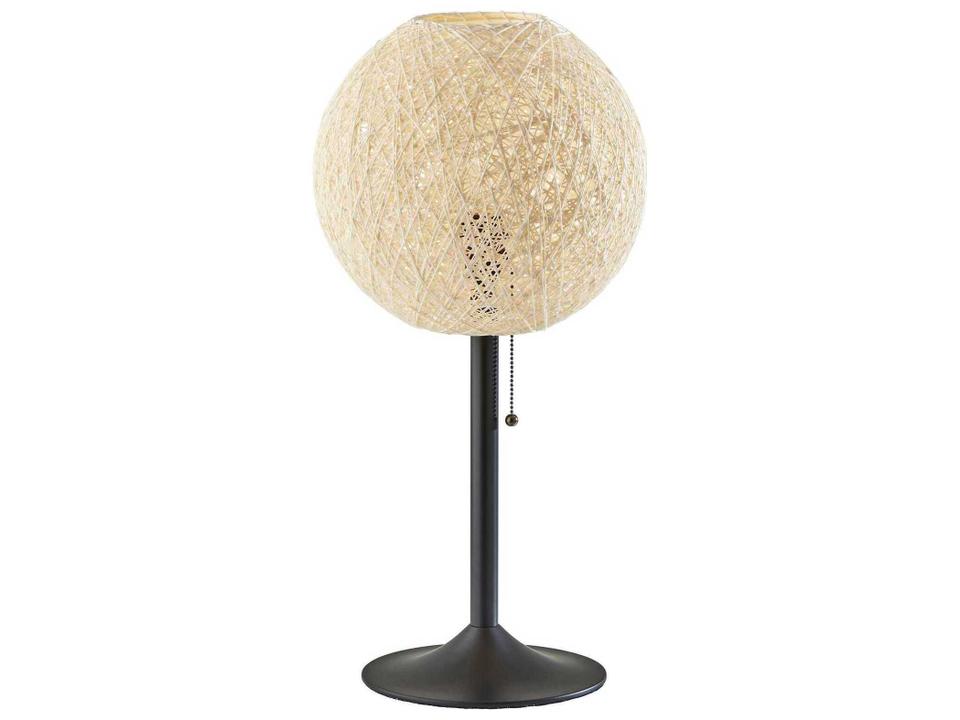 Havana Table Lamp Dark Bronze Paper Rattan Shade