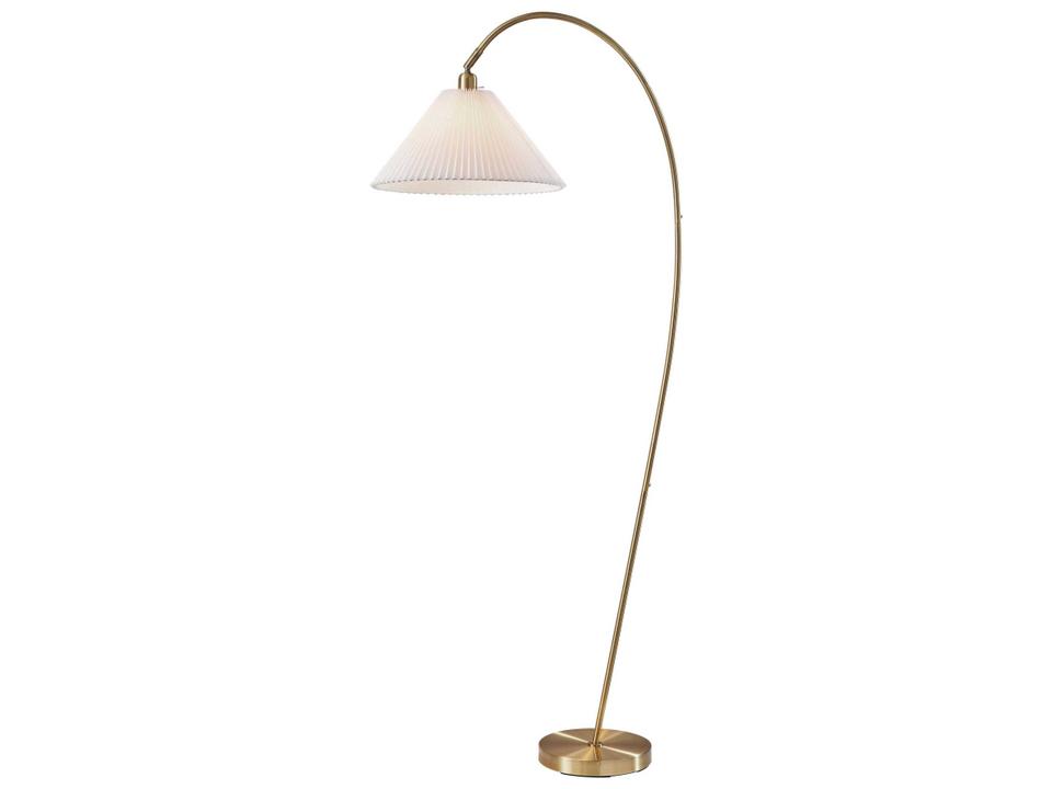 Floor Lamp Delaney Antique Brass Pleated Shade