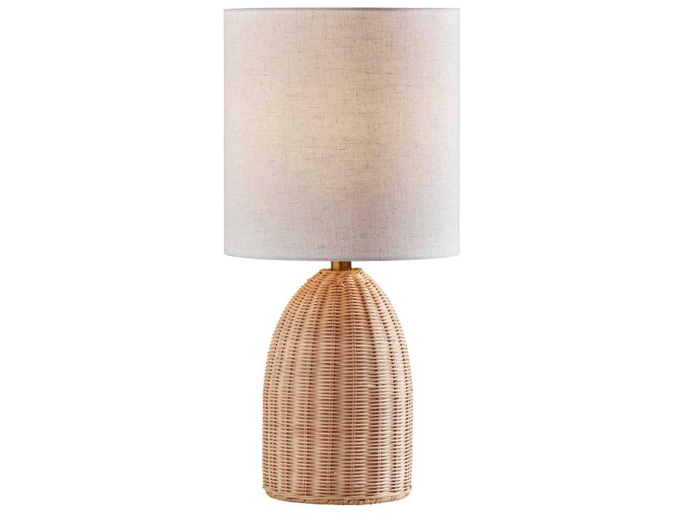 Bali Tall Table Lamp in Natural Rattan