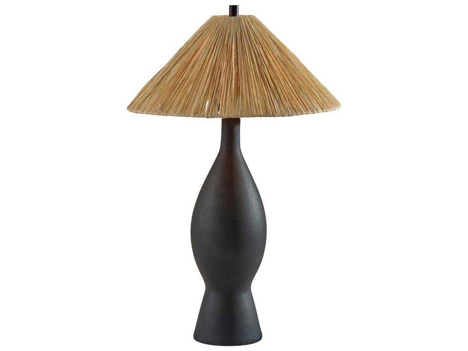 Maren Table Lamp Black Ceramic Textured