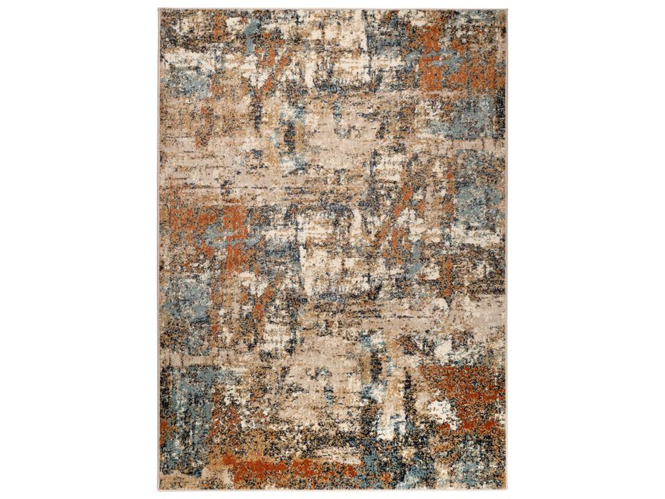Allure Collection Contemporary Area Rug in Beige Rust