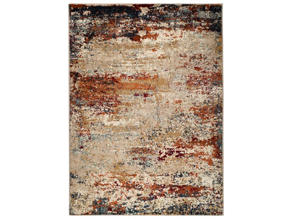 Allure Rectangle Area Rug Modern Abstract Ivory Orange