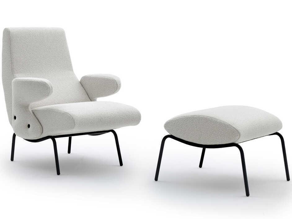 Delfino Chair and Ottoman Set