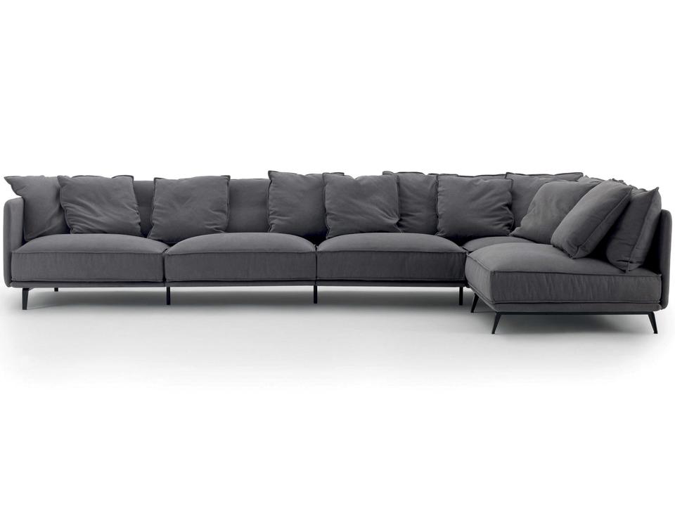 K2 L-Shape Modular Fabric Sectional Sofa by Carlo Colombo