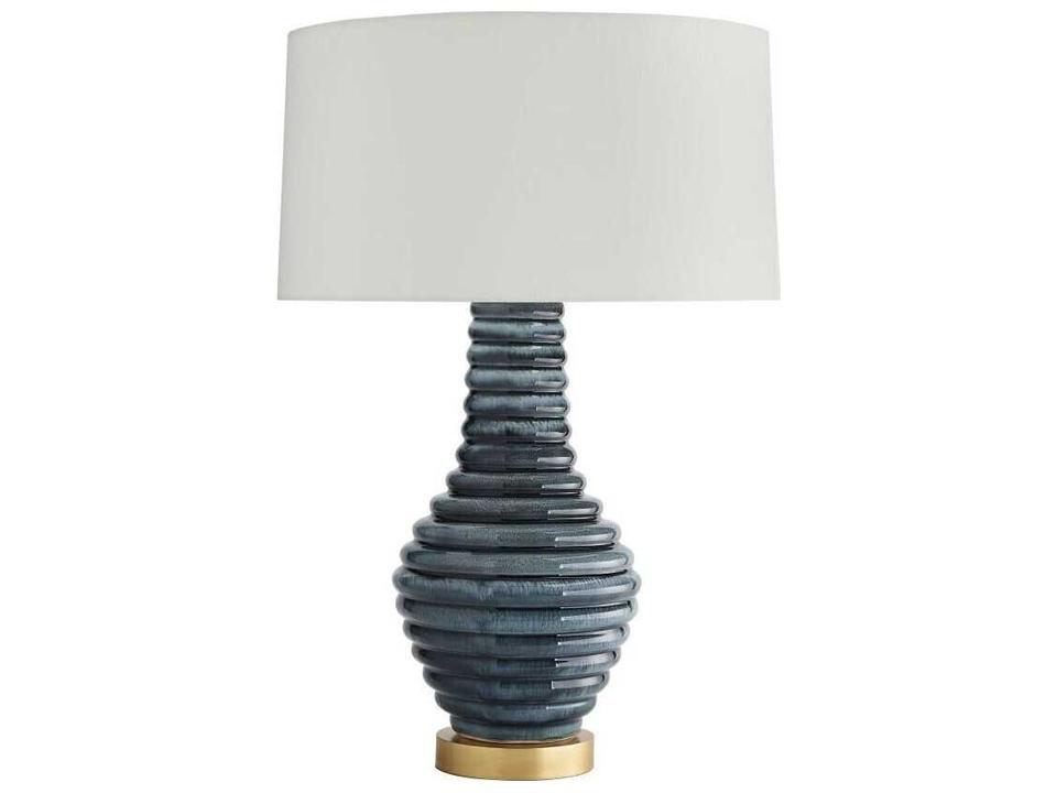 Bartoli 1-Light Table Lamp in Amalfi with Gold Leaf Base