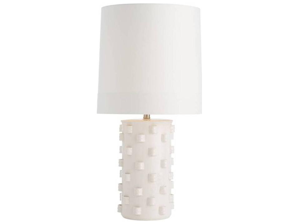 Robertson Ivory Crackle Porcelain Table Lamp with Drum Shade