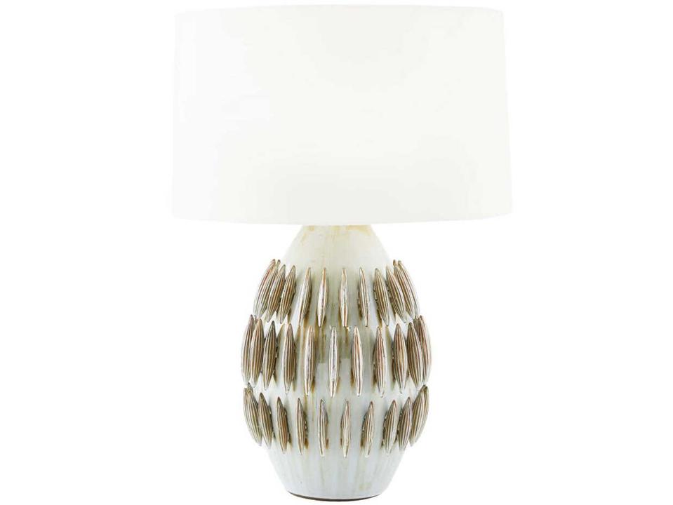 Arteriors Pawnee Table Lamp Laurel Reactive Ceramic with Microfiber Shade