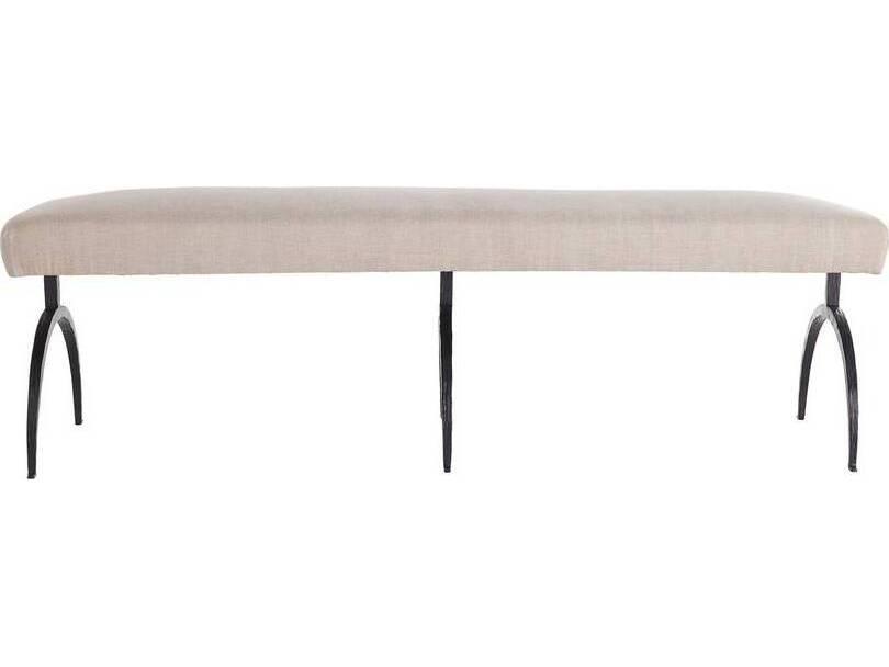 Bahati Bench Natural Linen Upholstered