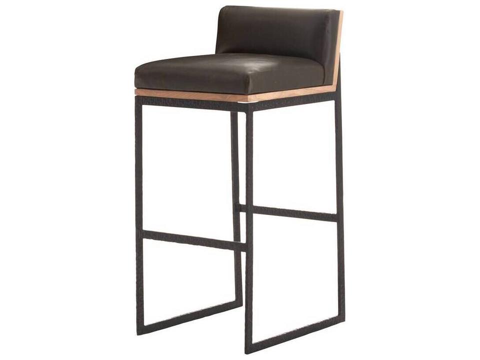 Marmont Bar Stool in Graphite Leather