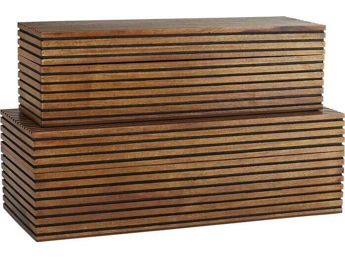 Trinity Chestnut Storage Case Set of 2