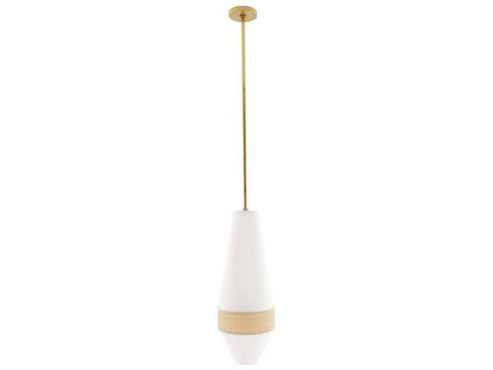 1-Light Natural White Linear Mini Pendant