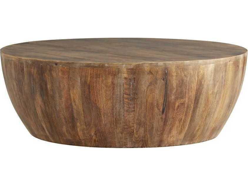 Jacob Round Coffee Table Washed Tobacco Wood