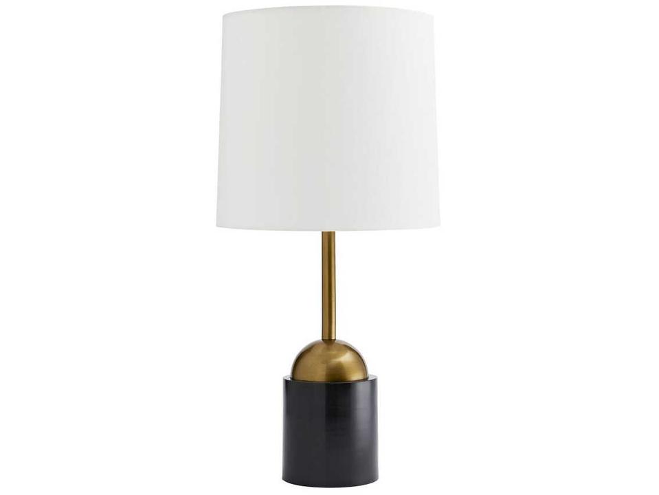 Grove Table Lamp with Blackened Bronze and Antique Brass Finish