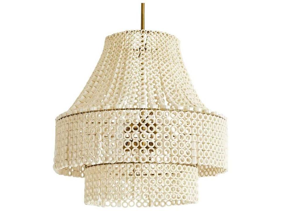 Hannie 8-Light White Wood Pendant