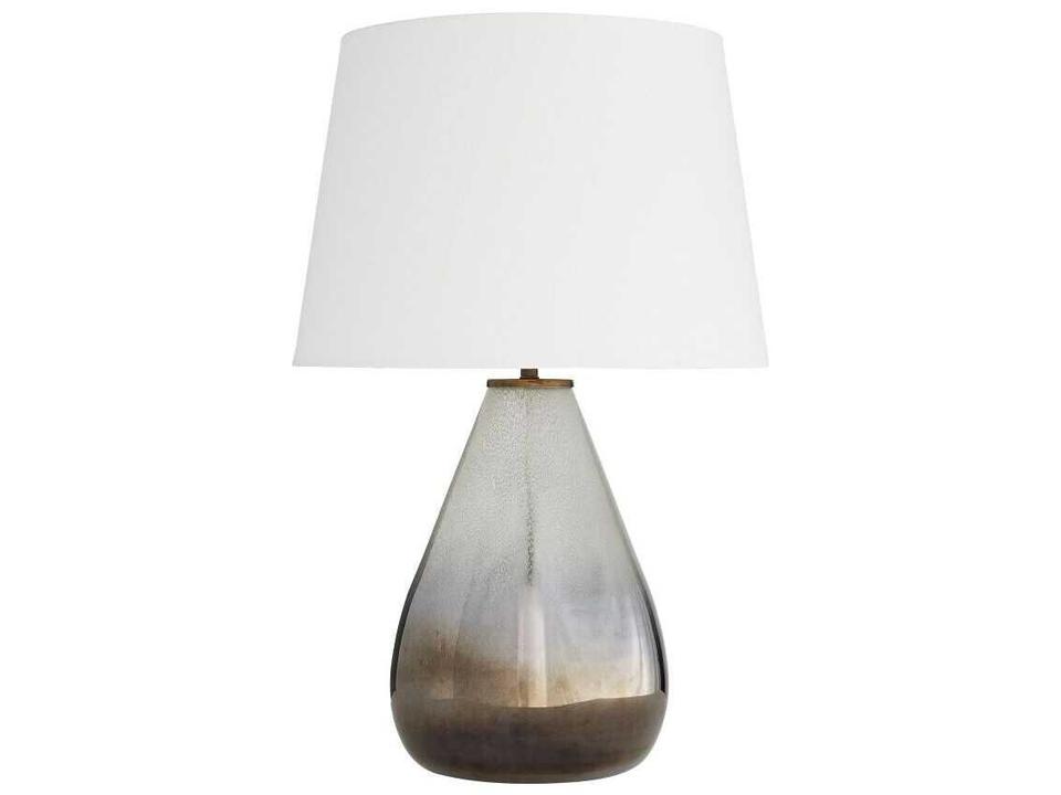 Tiber Table Lamp with Seedy Smoke Luster Ombre Glass