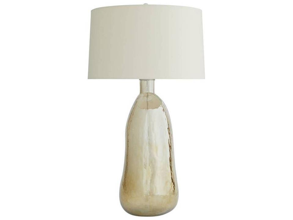 Joss 1-Light Smoke Luster Glass Table Lamp with Putty Shade