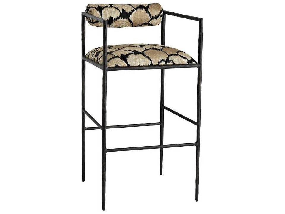 Barbana Bar Stool with Ocelot Embroidery