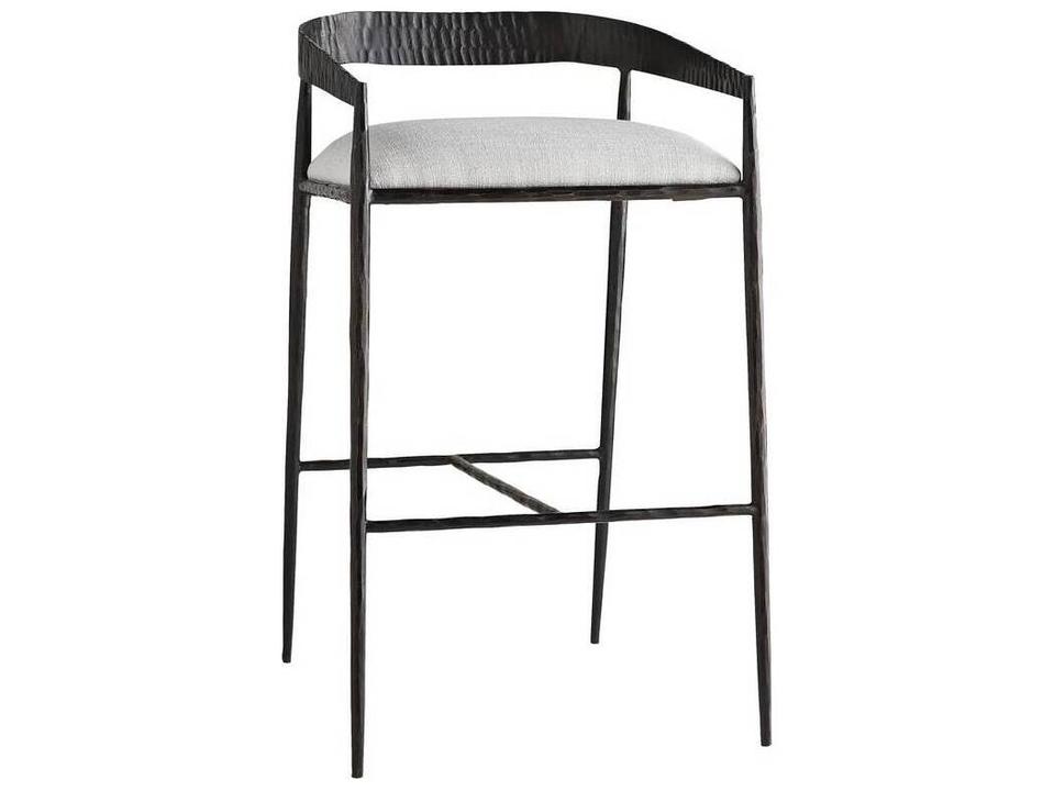 Arteriors Ansel Bar Stool Hand Hammered Iron Frame