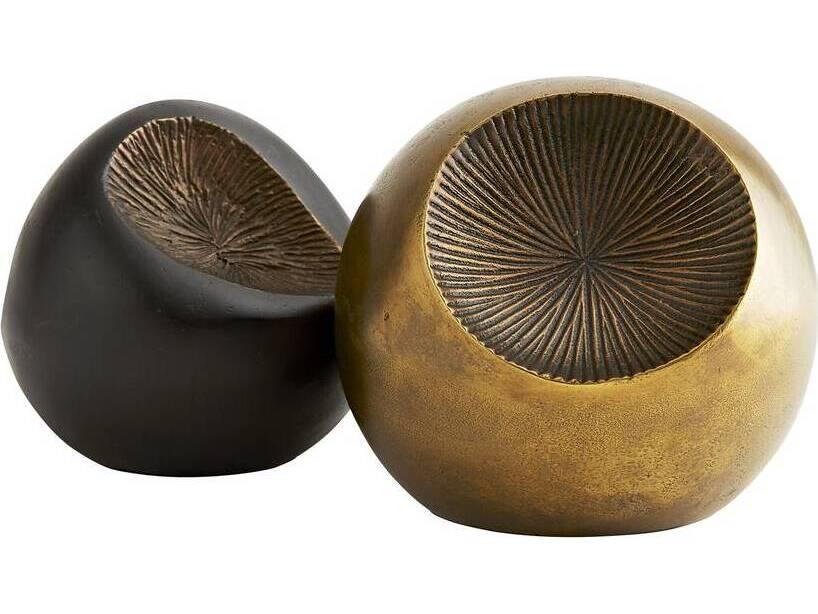 Ida Antique Brass Vintage Bronze Sculpture Set of 2