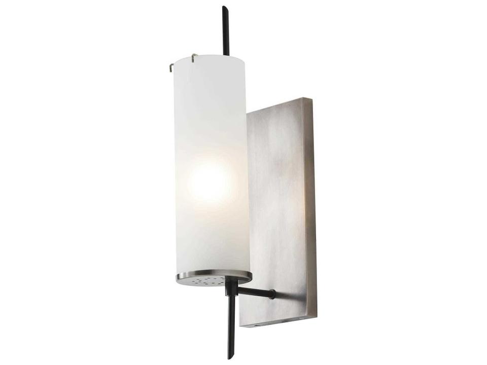 Stefan Wall Sconce Vintage Silver Frosted Glass