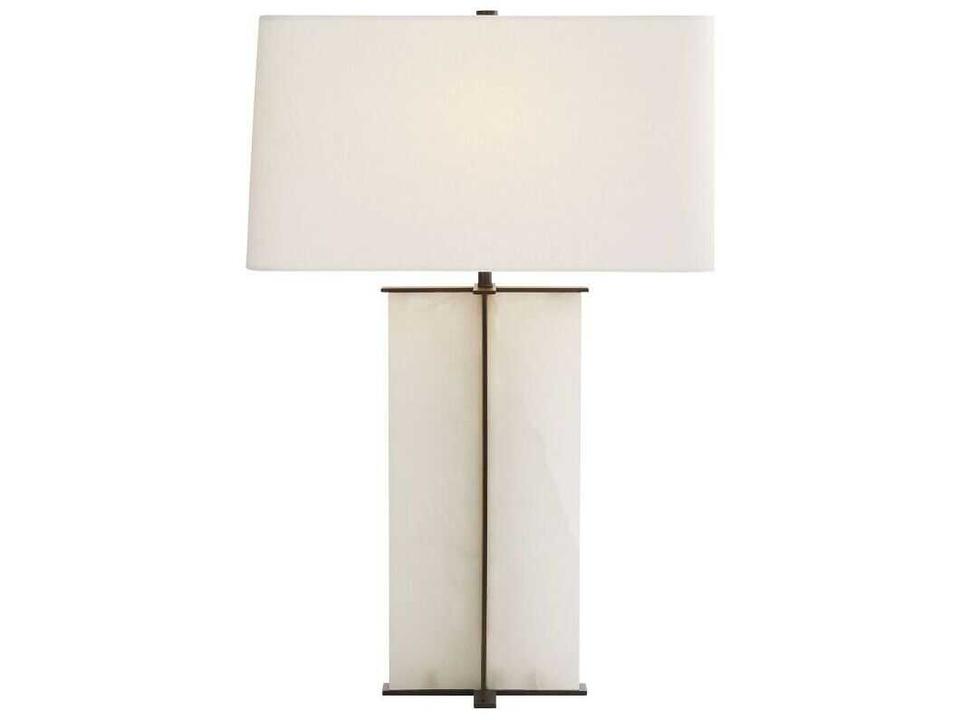 Lyon Bronze White Alabaster Buffet Lamp
