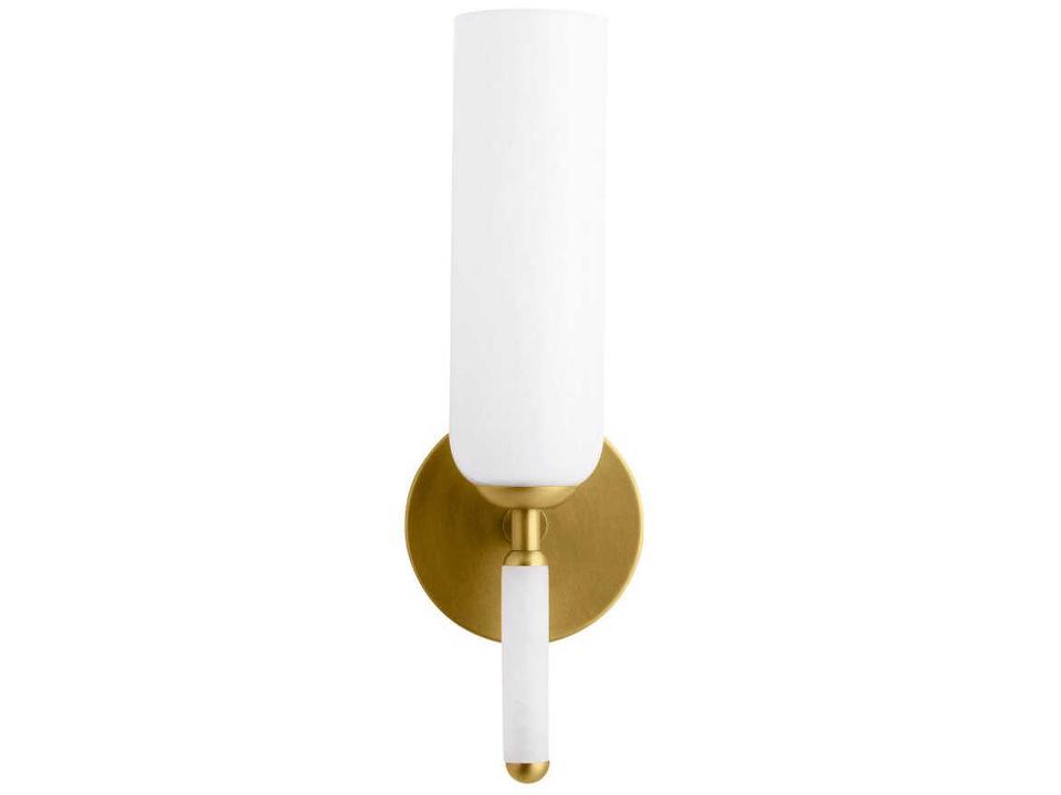 Norwalk Wall Sconce Antique Brass Opal Glass