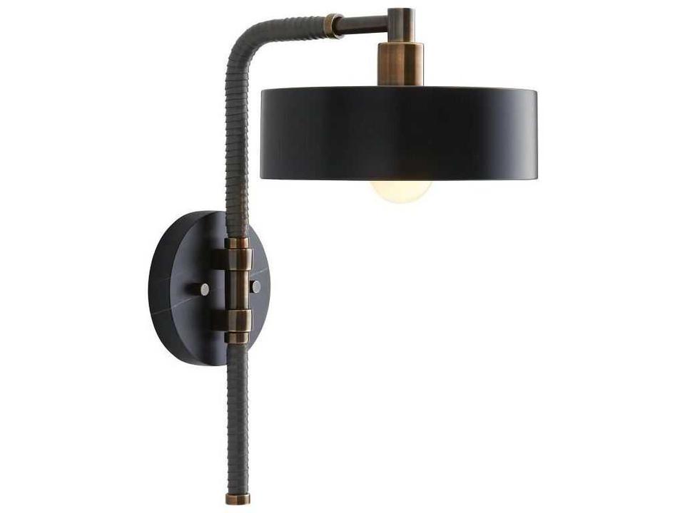 Aaron Wall Sconce Bronze Black Marble