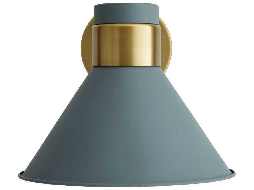 Lane Adjustable Wall Sconce Cadet Blue Antique Brass